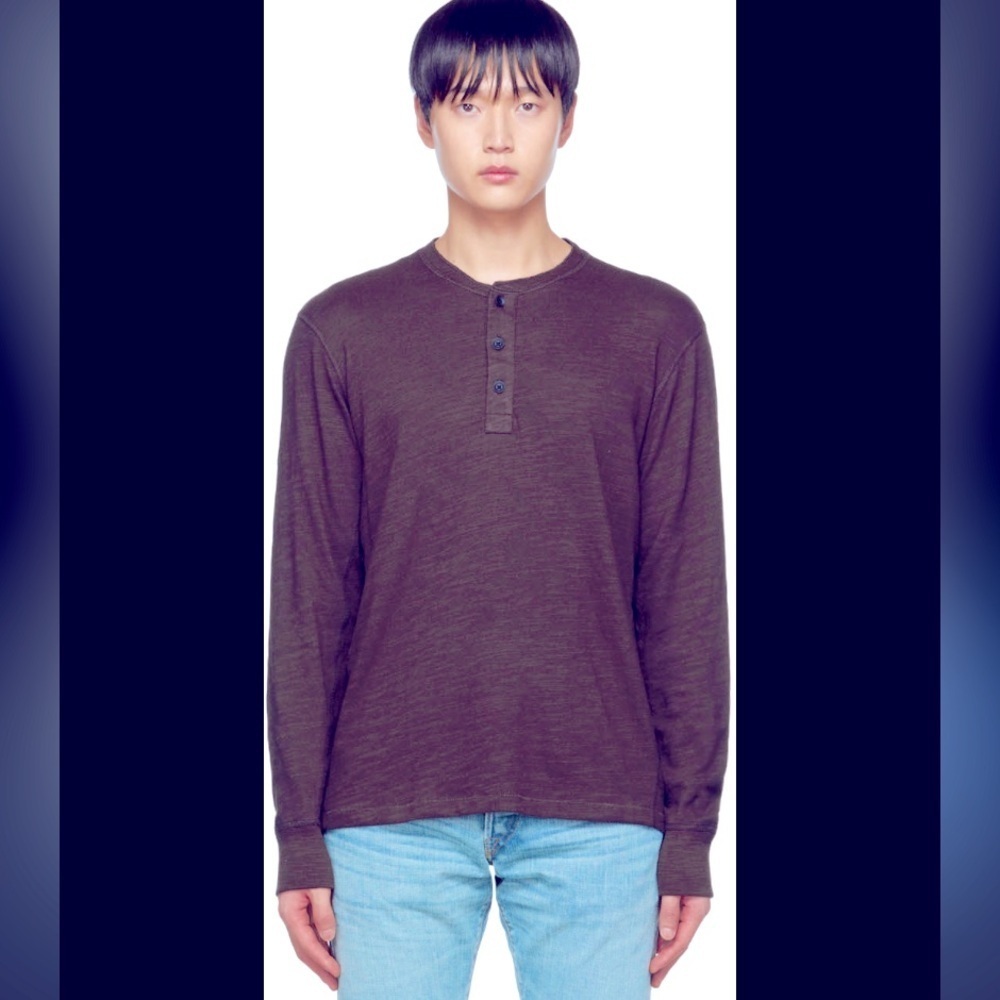 Rag & bone Henley mens S designer classic long sleeve button nwot $190 spring